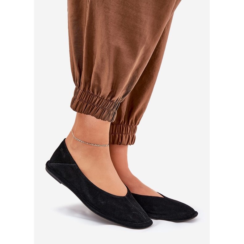 Ballerinas de camurça feminina Big Star RR274080 Black preto 1