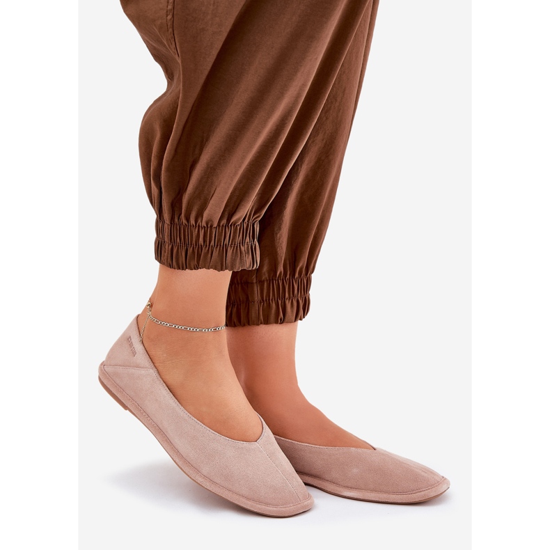 Ballerinas de camurça feminina Big Star RR274081 Pink rosa 1