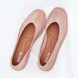 Ballerinas de camurça feminina Big Star RR274081 Pink rosa 2