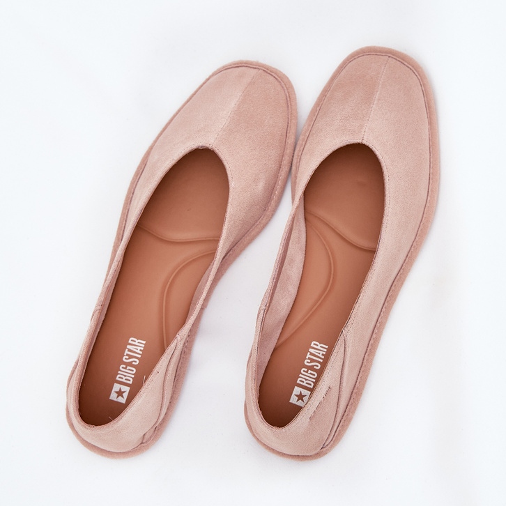 Ballerinas de camurça feminina Big Star RR274081 Pink rosa 2