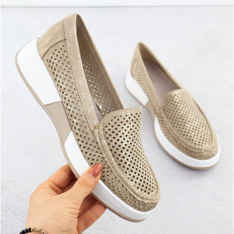 Sapatos Openwork Women no Sergio Leone 094h Golden Platform dourado 1