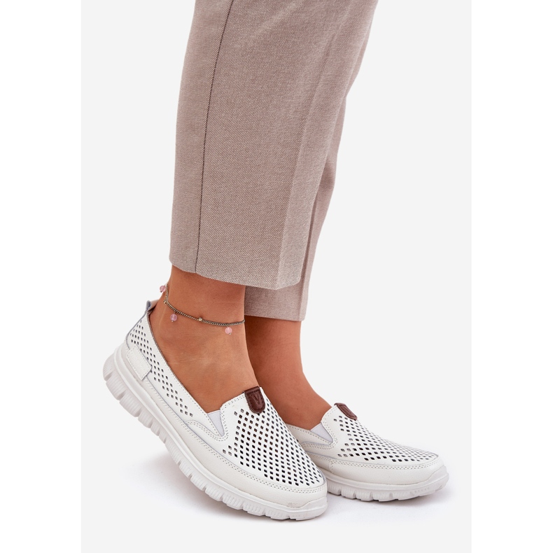 Openwork Vinceza 95336 Ballerinas naturais branco 1