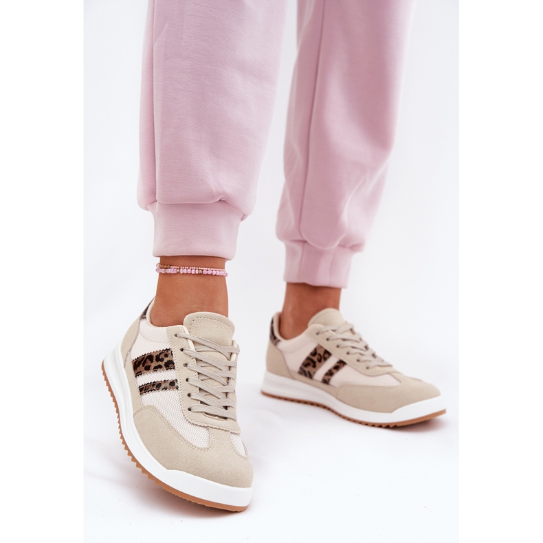 Evento Tênis femininos com Eco Suede Leopard Beige bege 2