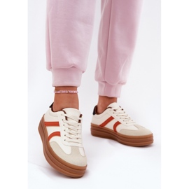 Evento Tênis feminino com plataforma, bege 2