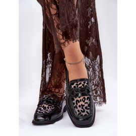 Mocas envernizados de couro com Vinceza Mesh 31931 Black preto 2