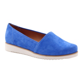 Badura Sapatos de couro feminino azul 1