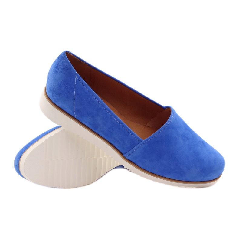 Badura Sapatos de couro feminino azul 3