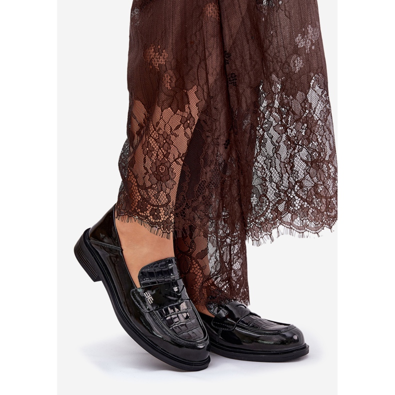 Pintado Vinceza 91125 Mocassins de couro femininos preto 1