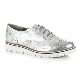 Kylie sapatos prateados com cadarço cinza 1