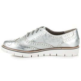 Kylie sapatos prateados com cadarço cinza 2