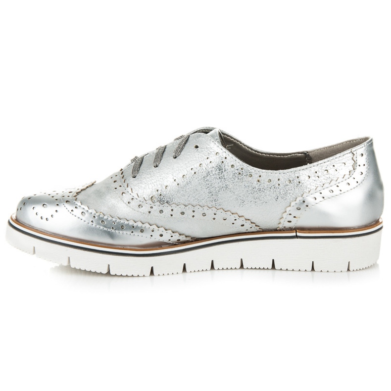 Kylie sapatos prateados com cadarço cinza 2