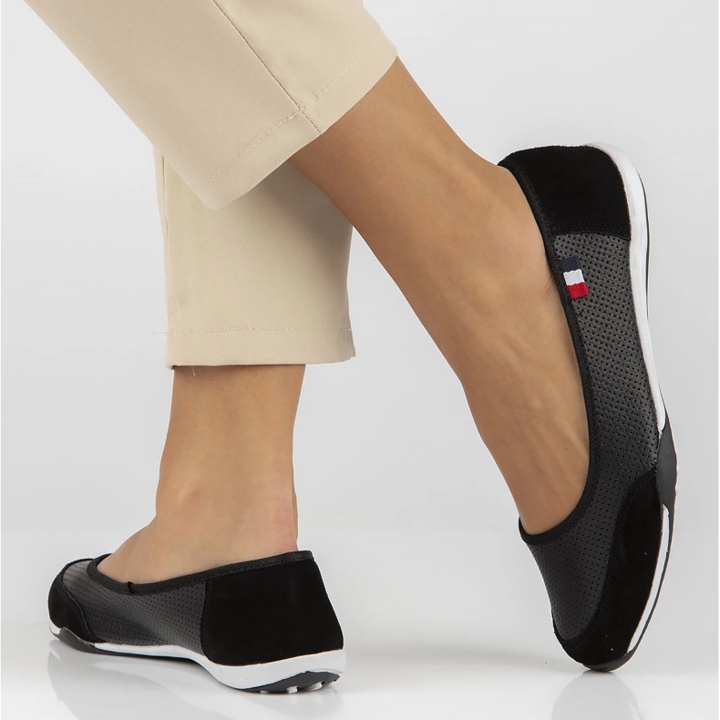 Filippo Tênis de couro dp142/24 bk preto perfurado branco 2