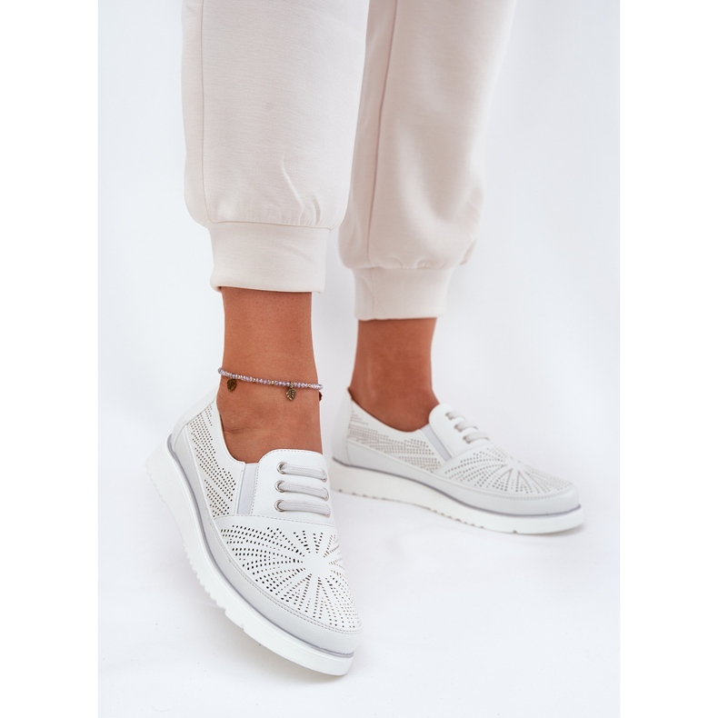 Evento Sapatos femininos escorregou branco 2