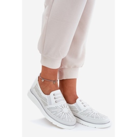 Evento Sapatos femininos escorregou branco 1