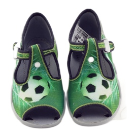 Calçados infantis Befado, chinelos 217p093 verdes com bola 4