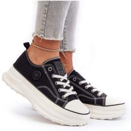 Big Star Tênis femininos na enorme sola grande estrela NN274125 Black preto 4