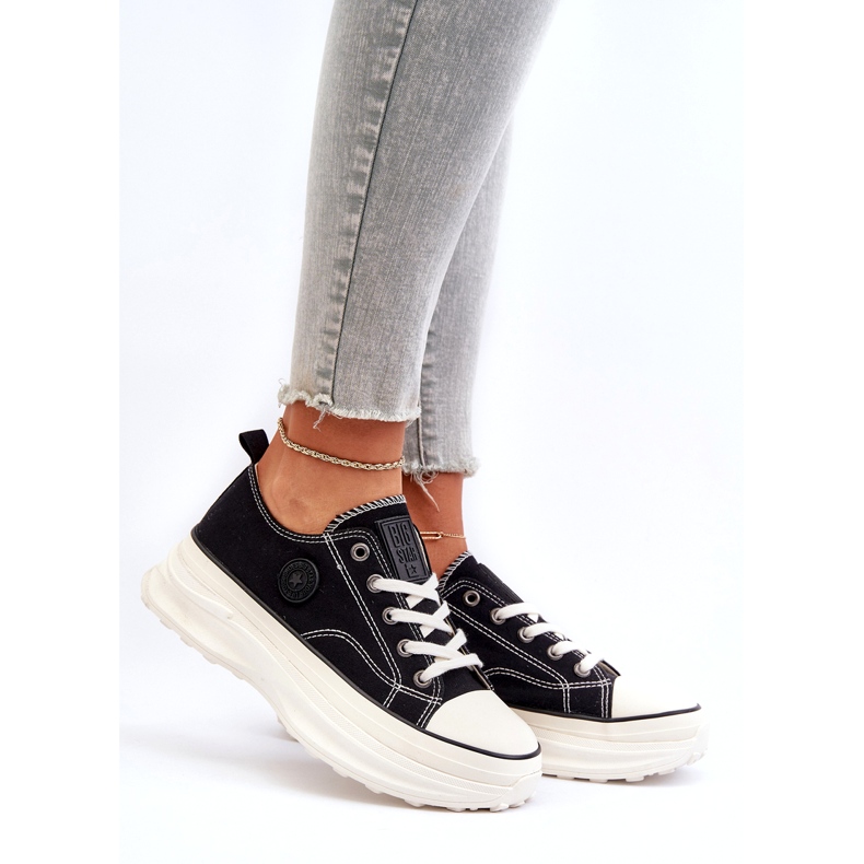 Big Star Tênis femininos na enorme sola grande estrela NN274125 Black preto 1