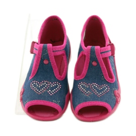 Pantufas Befado 213p101 com coração azul marinho rosa 4 Pantufas Befado 213p101 com coração azul marinho rosa 4