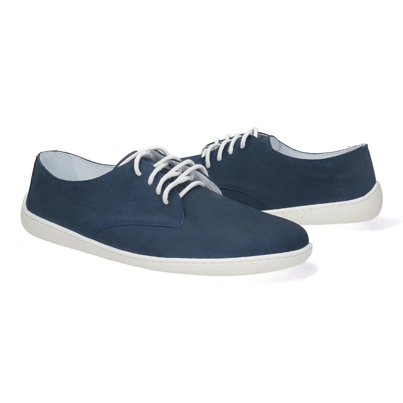 Pollonus de couro feminino Barefoot 5-1288-026 Navy azul Samuel 1