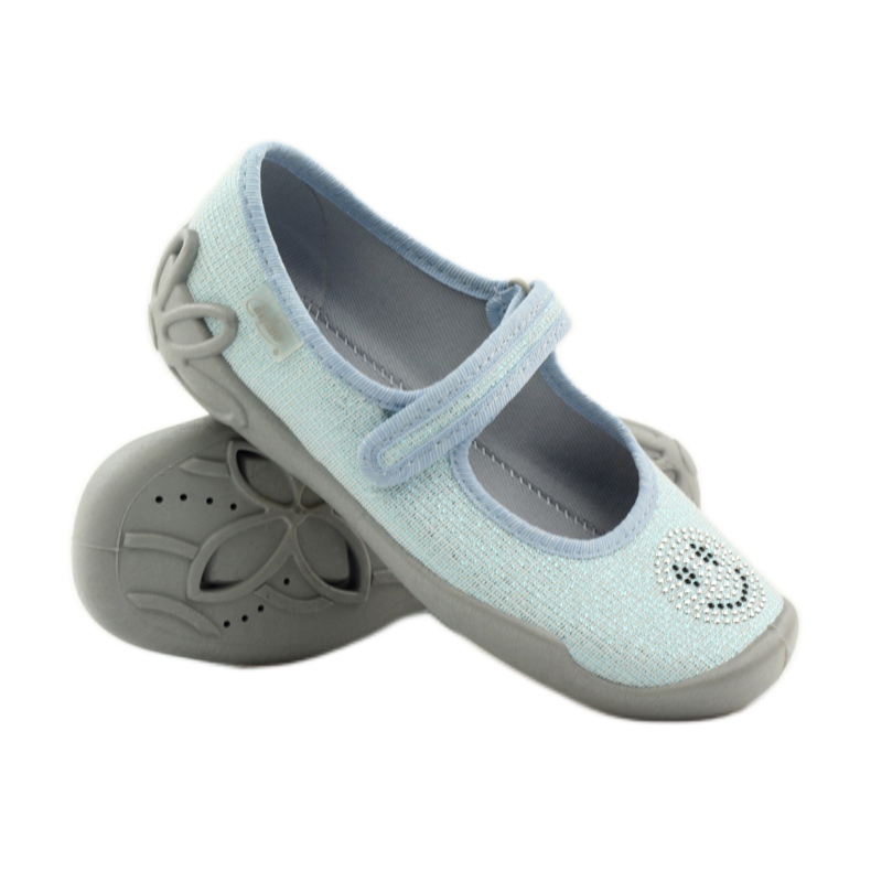 Chinelos de bailarina Befado 114y289 Emoticons azuis azul 3