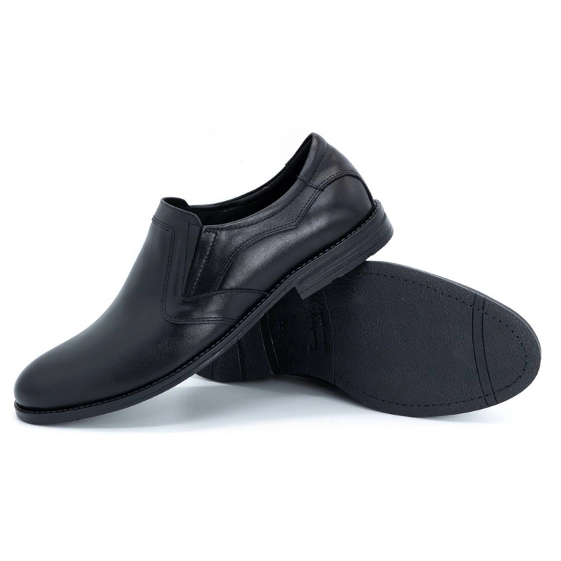 Olivier Sapatos de couro masculinos elegantes 283LU preto 2