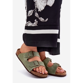 Big Star Camurça feminina chinelos com grande estrela rr274a393 grampos verdes 1