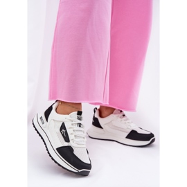 Sapatos esportivos femininos na plataforma Big Star RR274A223 Hi-Poly System White and Black System branco 2