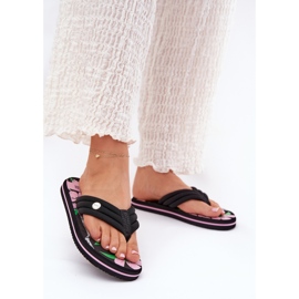 Big Star Chinelos femininos japoneses grandes estrelas rr274a111 preto 2