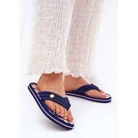 Big Star Chinelos femininos japoneses grandes estrelas rr274a109 azul marinho 2