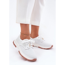 ARTIKER Sapatos de couro feminino com artker 54c1810 pino branco 2