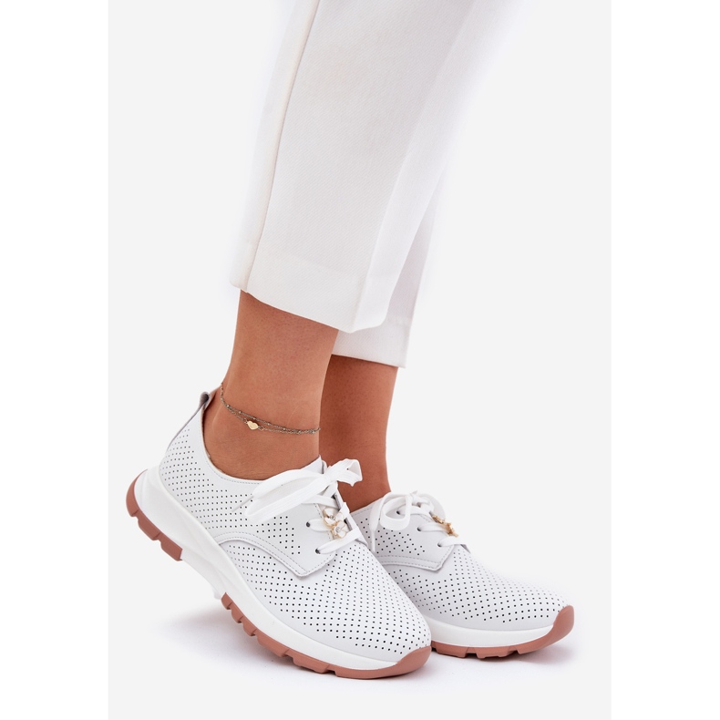 ARTIKER Sapatos de couro feminino com artker 54c1810 pino branco 1