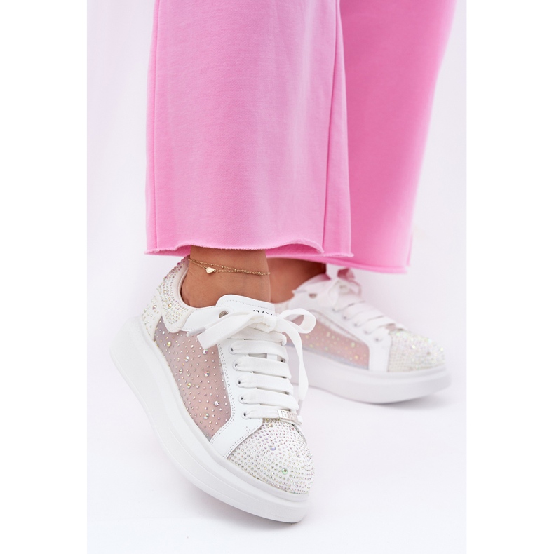 Tênis decorados na plataforma White Goe RR2N4003 branco 2