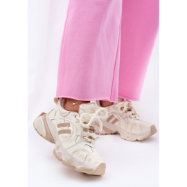 Tênis de couro feminino Goe RR2N4037 Beige bege 2