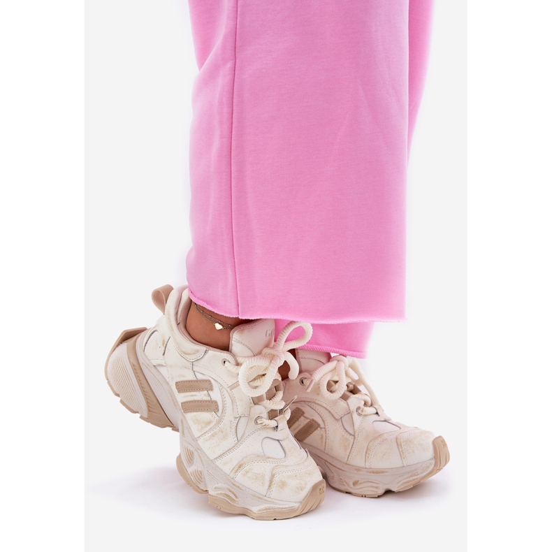 Tênis de couro feminino Goe RR2N4037 Beige bege 1