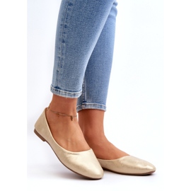 Bailarinas clássicas de couro douradas dourado 1 Bailarinas clássicas de couro douradas dourado 1