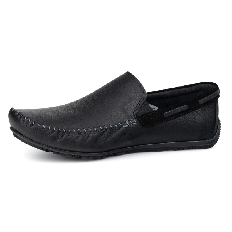 KOMODO Mocassins de couro masculinos 920/K/R Black preto 1
