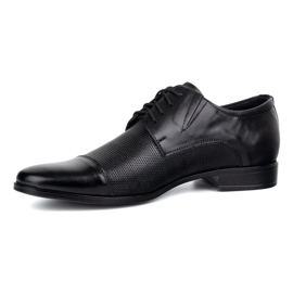 Olivier Sapatos de couro masculinos elegantes 288t2 pretos 1