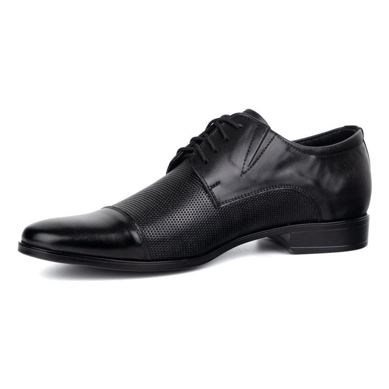 Olivier Sapatos de couro masculinos elegantes 288t2 pretos 1