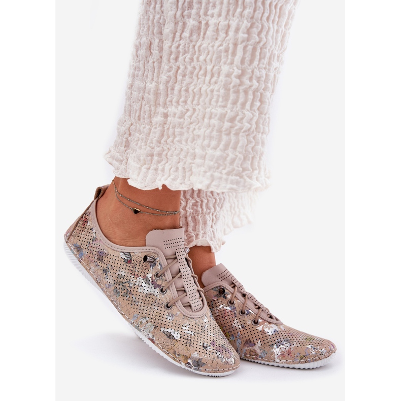 ARTIKER Sapatos femininos feitos de artiqueiro de couro natural 56c2689 bege 1