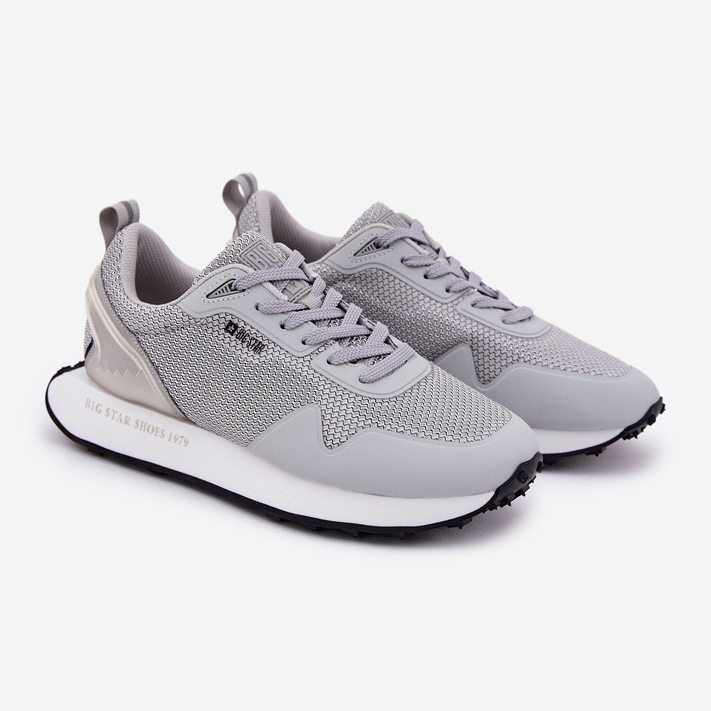 Big Star Tênis masculinos na grande estrela rr174358 sistema de plataforma hi-polish System Grey System cinza 1