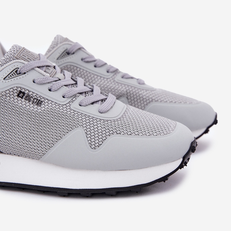 Big Star Tênis masculinos na grande estrela rr174358 sistema de plataforma hi-polish System Grey System cinza 2