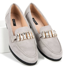 Vices Sapatos de camurça com enfeite cinza 1