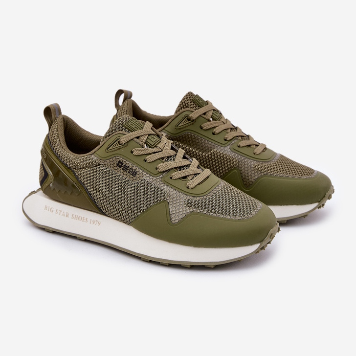 Big Star Tênis masculinos na grande estrela RR174360 Plataforma Hi-Polish System verde 1