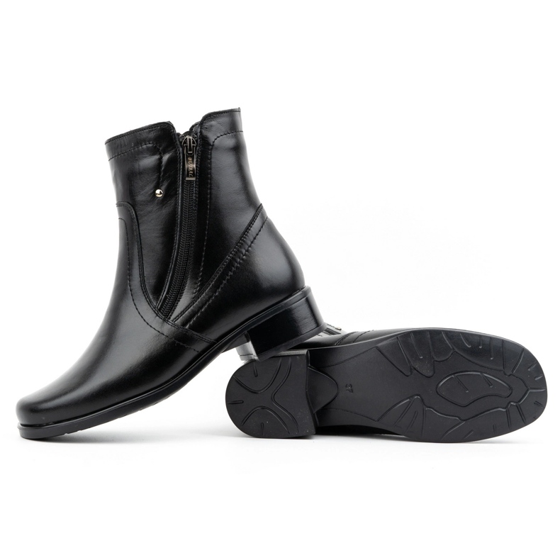 Olivier Botas femininas com isolamento de couro e dois zíperes 310BB, pretas 3 Olivier Botas femininas com isolamento de couro e dois zíperes 310BB, pretas 3