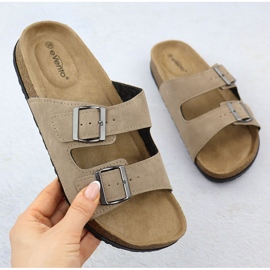 Slippers ajustáveis ​​femininos TAUPE EVENTO 8997 bege 1