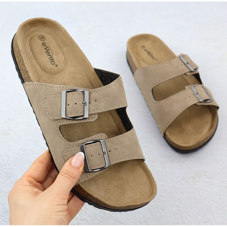 Slippers ajustáveis ​​femininos TAUPE EVENTO 8997 bege 1
