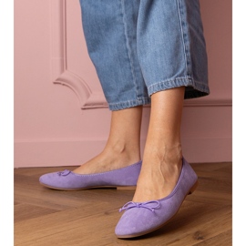 Ballerinas Violet com um arco de Ekozamsz tolet 1