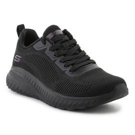 Skechers Bobs Squad Chaos enfrenta sapatos 117209-BBK preto 1