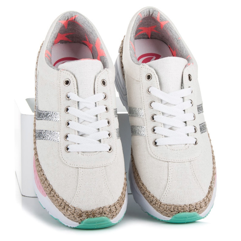 Kylie Tênis com cadarço, alpargatas castanho cinza 1