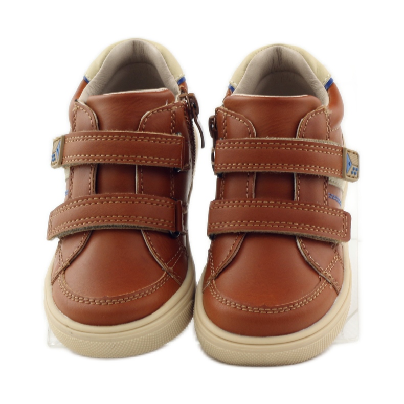 American Club Botins de couro americano 703915 azul-marinho marrom 4